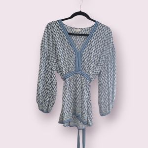 Max Studion Peplum Belted Top Size XL